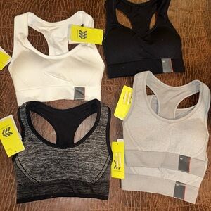 All in Motion Women's Sports Bra Collection - Black, White, Gray